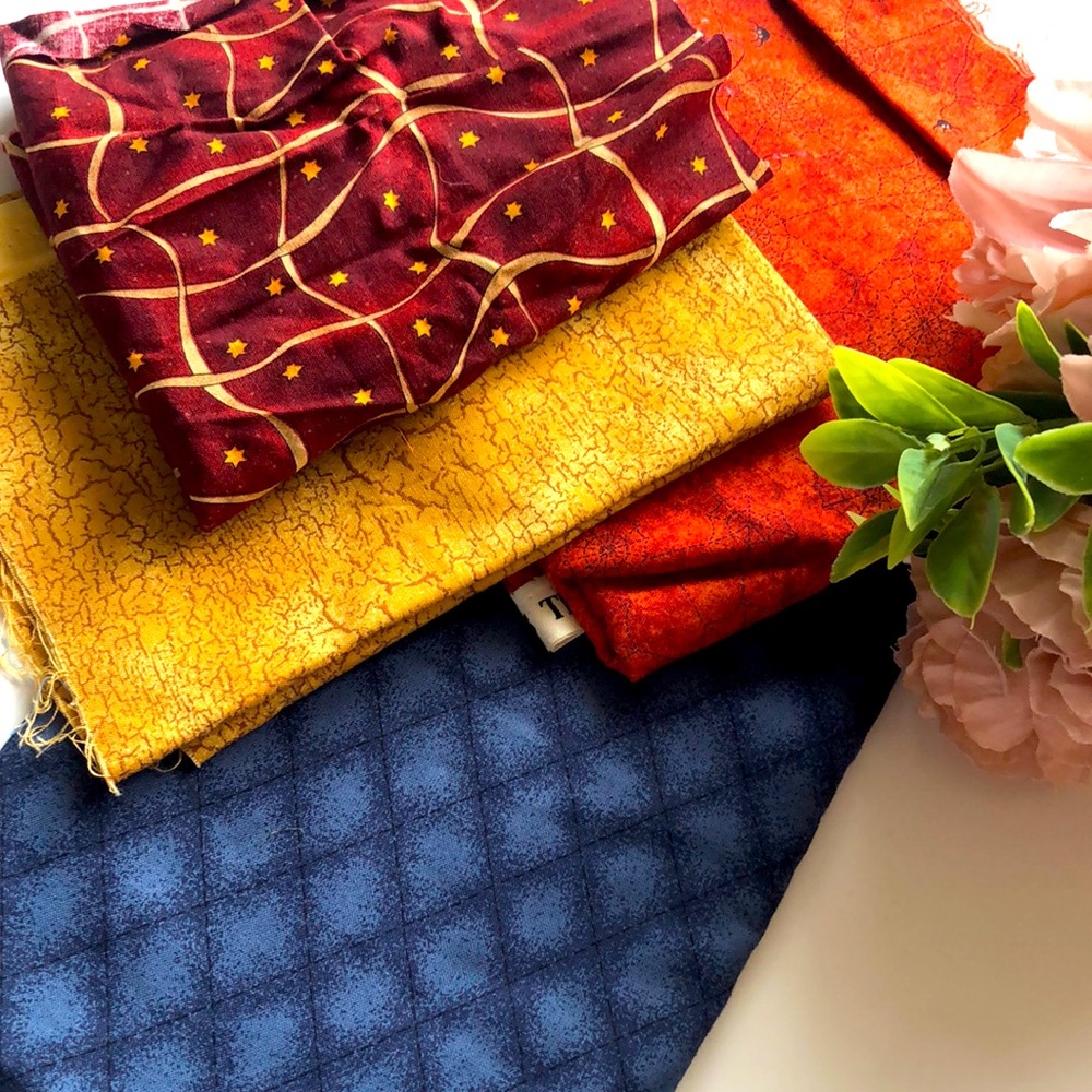 DEBBIE MUMM MUMMS THE WORD FABRIC DEBBIE MUMM FALL FABRIC PLAID SPIDERS VTG